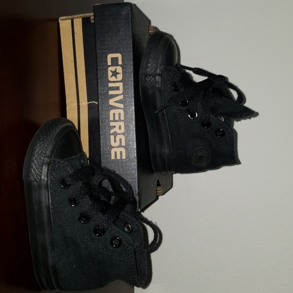 Infant size 4 Black High Top Converse